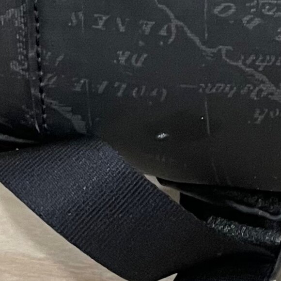 Patricia Nash Coated Linen Canvas Karina Backpack Black Map - Picture 14 of 16